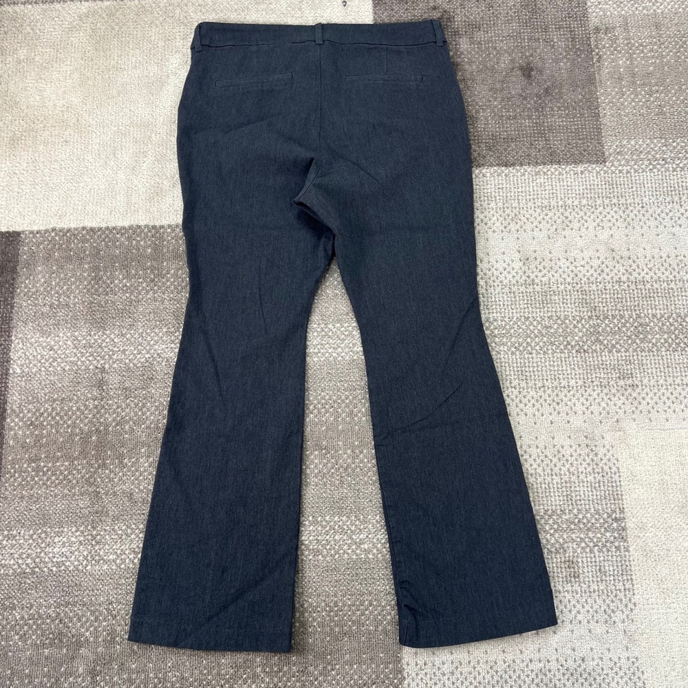 Old Navy High Rise Pixie Flare Pants Womens 14 Dark Heather Grey Stretch Trouser - Picture 4 of 9